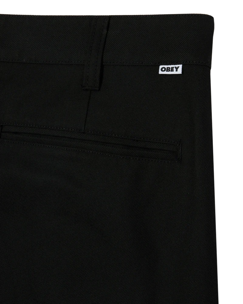 OBEY DEAN PLEATED PANT BLACK