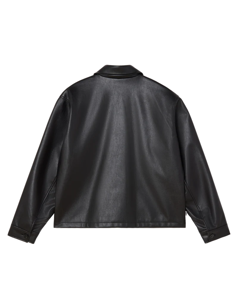 OBEY WORKMAN PU JACKET BLACK