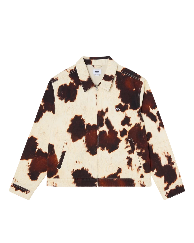 OBEY WORKSHOP JACKET COW PRINT