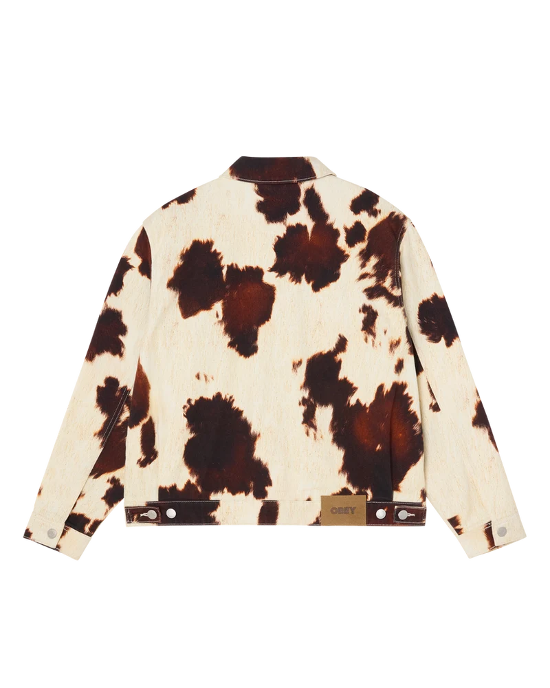 OBEY WORKSHOP JACKET COW PRINT