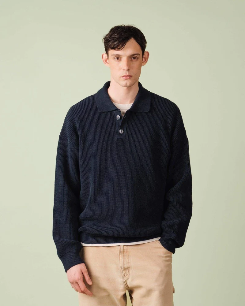 Nitto knitwear - DJIVAN Polo - Marine