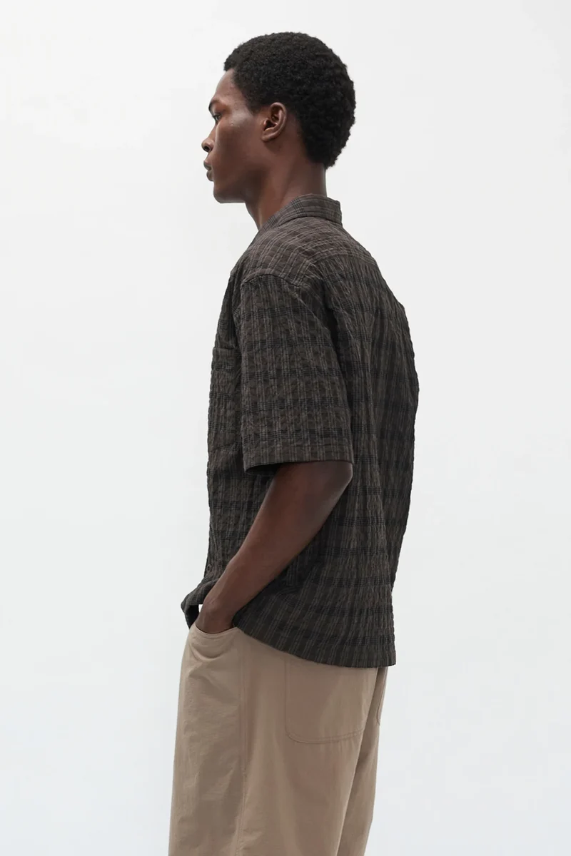 Norse Projects - Mols Check SS Shirt - Brown