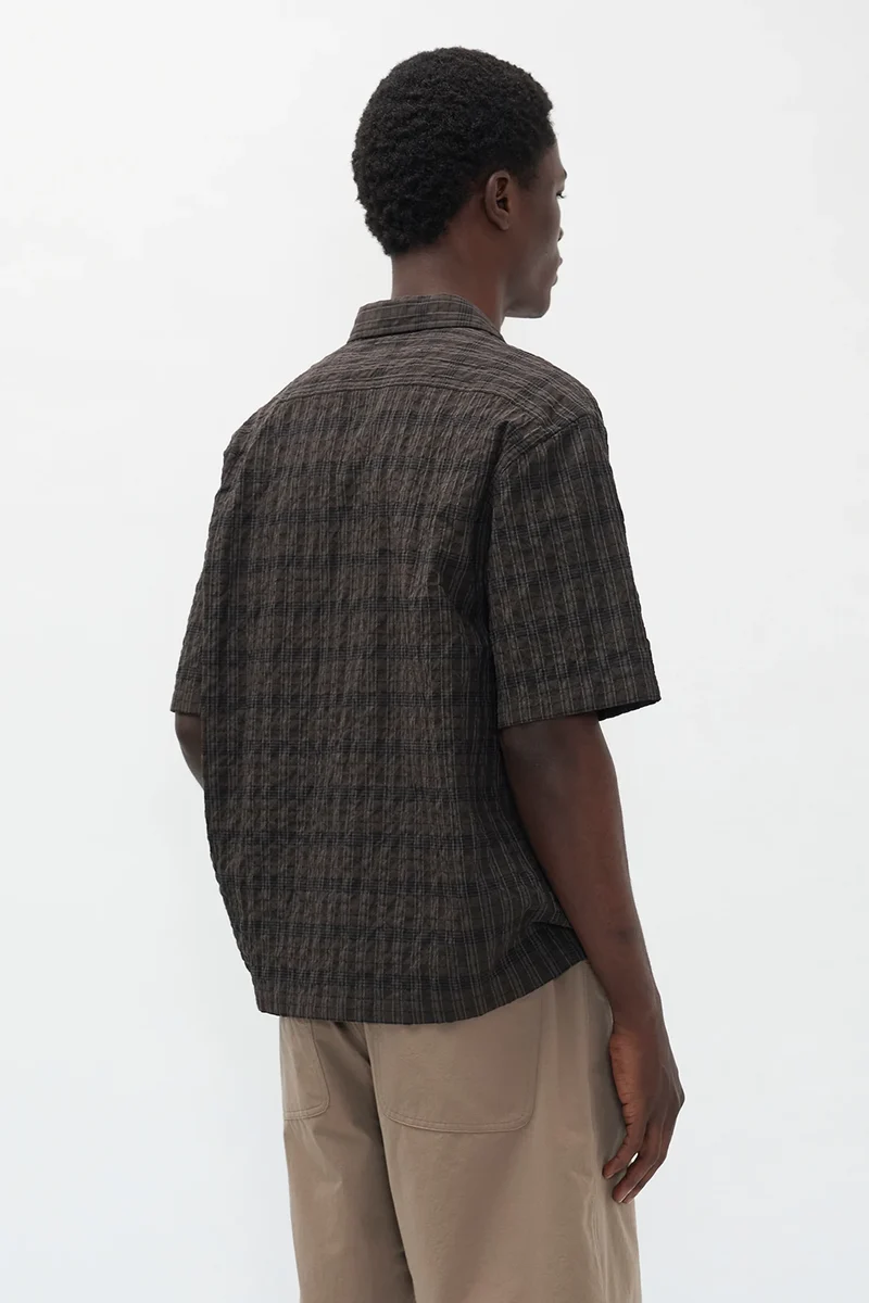 Norse Projects - Mols Check SS Shirt - Brown