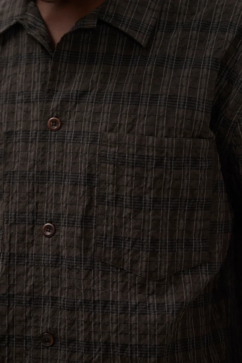 Norse Projects - Mols Check SS Shirt - Brown