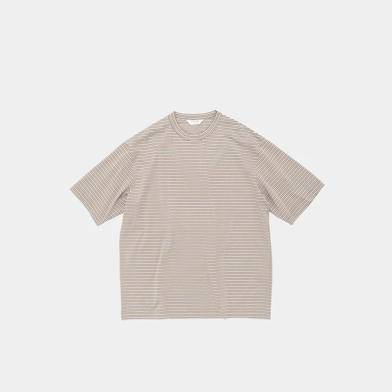Still by hand - Striped T-shirt - Beige