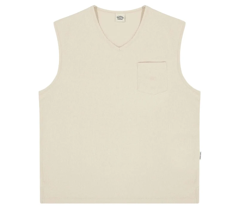 Kappy - Woven Cotton Vest - Cream