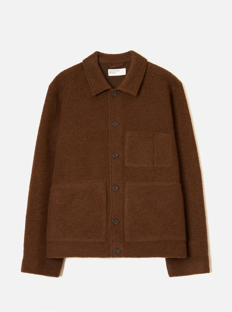 Wool Fleece Uniform Jacket - Cacao