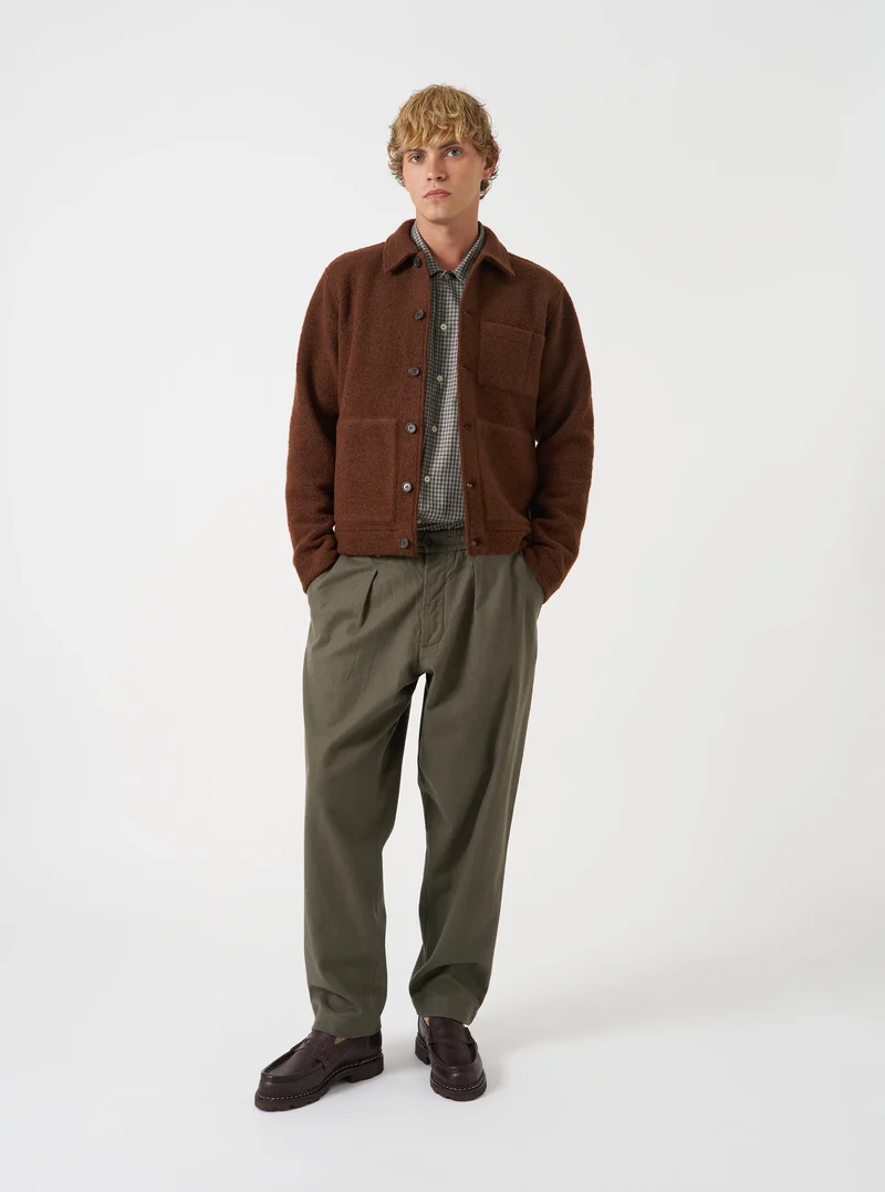 Wool Fleece Uniform Jacket - Cacao