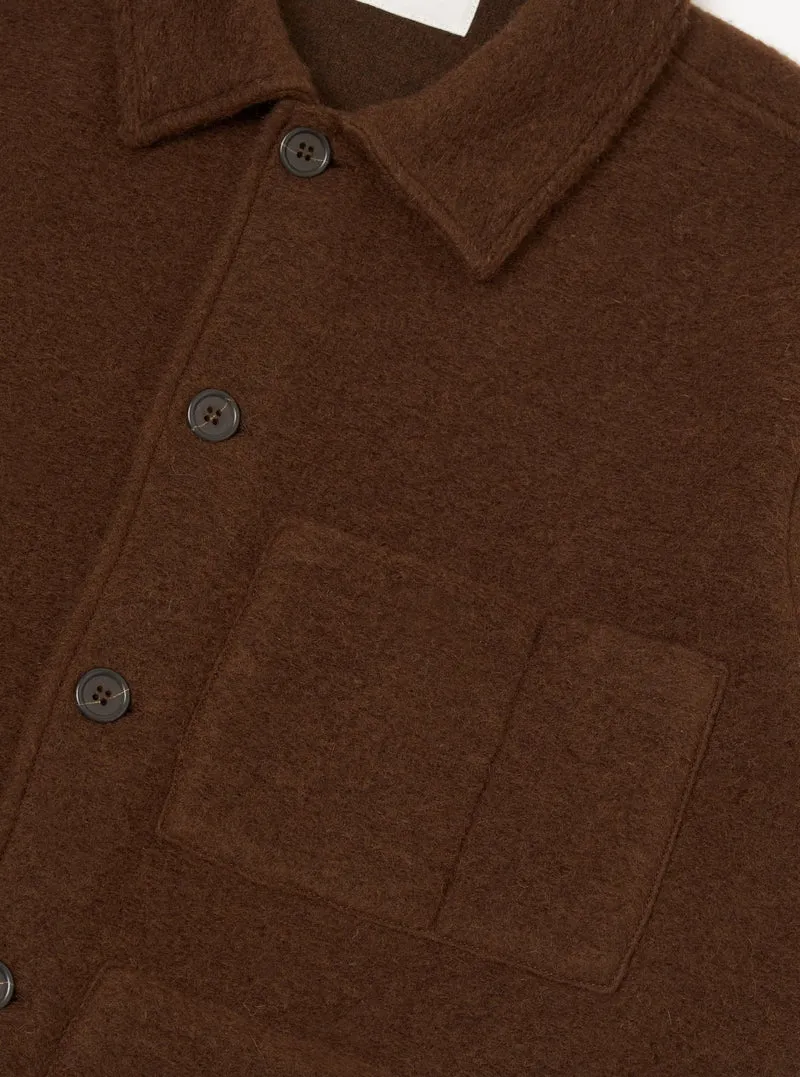 Wool Fleece Uniform Jacket - Cacao
