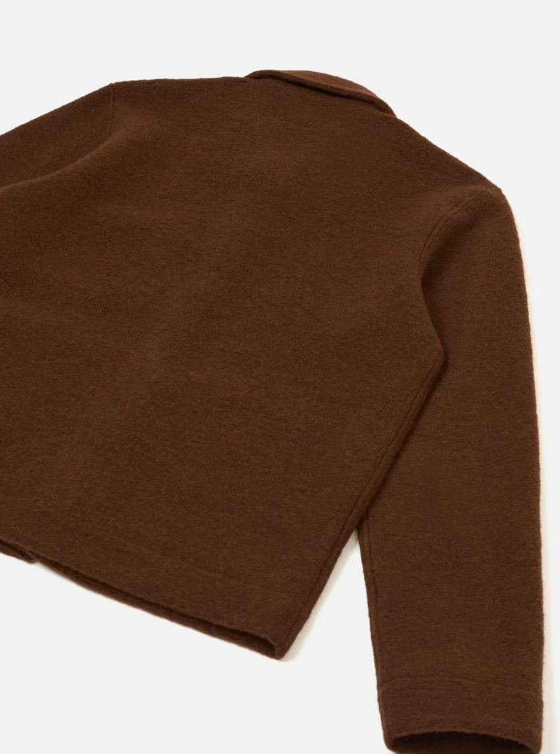 Wool Fleece Uniform Jacket - Cacao