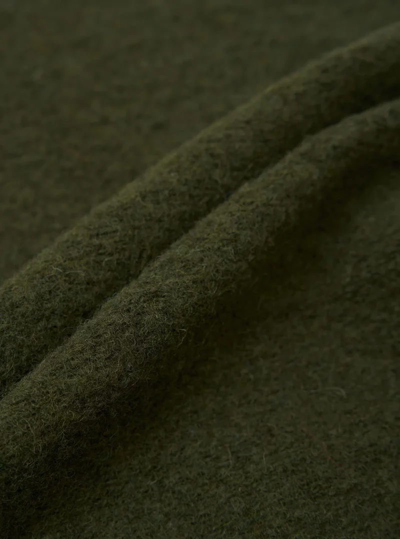 Wool Fleece Cardigan - Olive