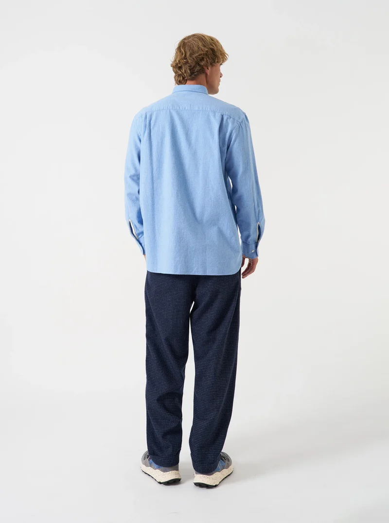 Bobby Wool Mix Super Chino - Navy Check