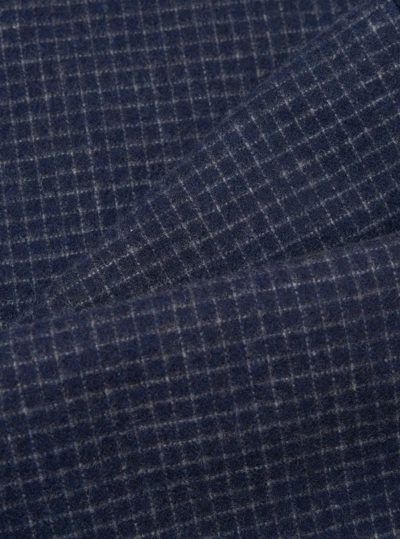 Bobby Wool Mix Super Chino - Navy Check