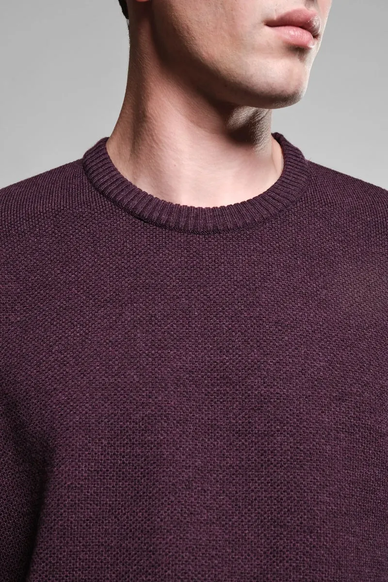 Youri Pull Col Rond - Prune