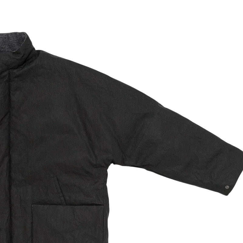 Dolman Sleeve Padded Blouson - Ink Black