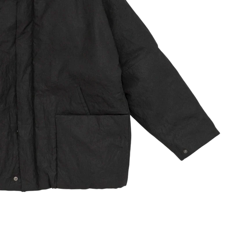 Dolman Sleeve Padded Blouson - Ink Black