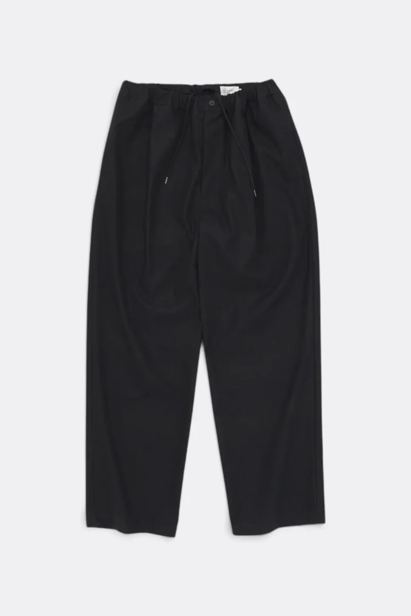 Cotton Twill Easy Pants - Ink Black