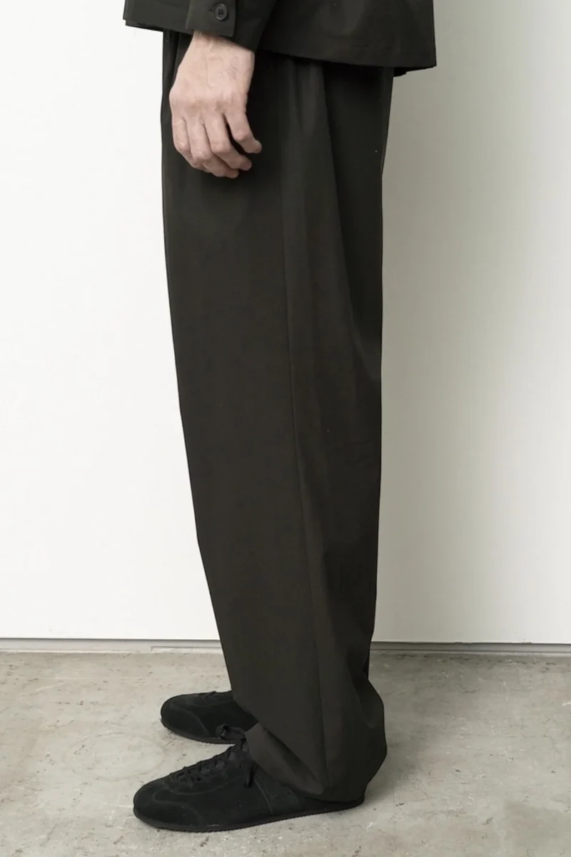 Cotton Twill Easy Pants - Ink Black