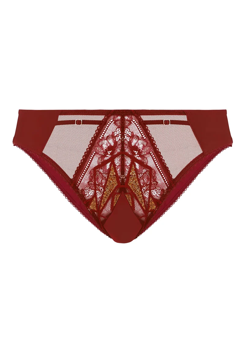 Slip Désiré Rouge & Lurex Cuivré