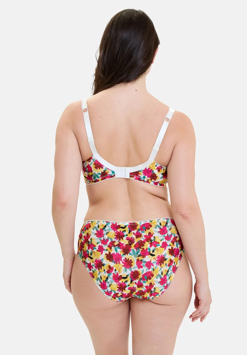 Slip Célia Fleurs Rouges & Jaunes