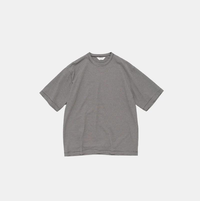 Still by hand - Striped T-shirt - Grey