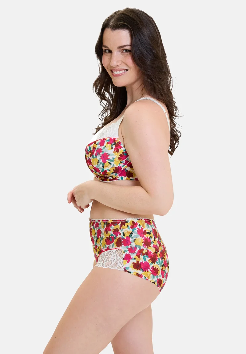 Shorty Célia Fleurs Rouges & Jaunes
