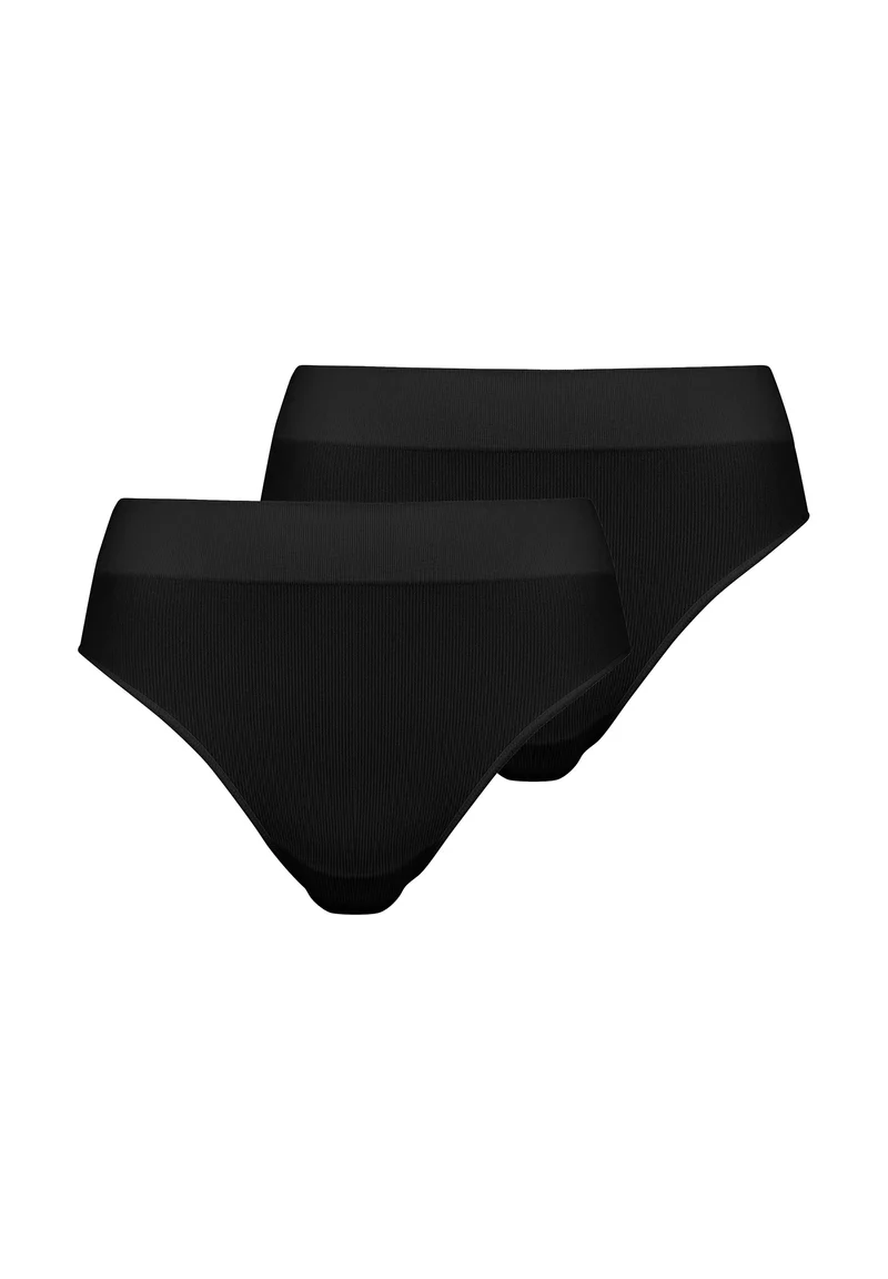 Lot de 2 slips midi Essentiel Confort Noir