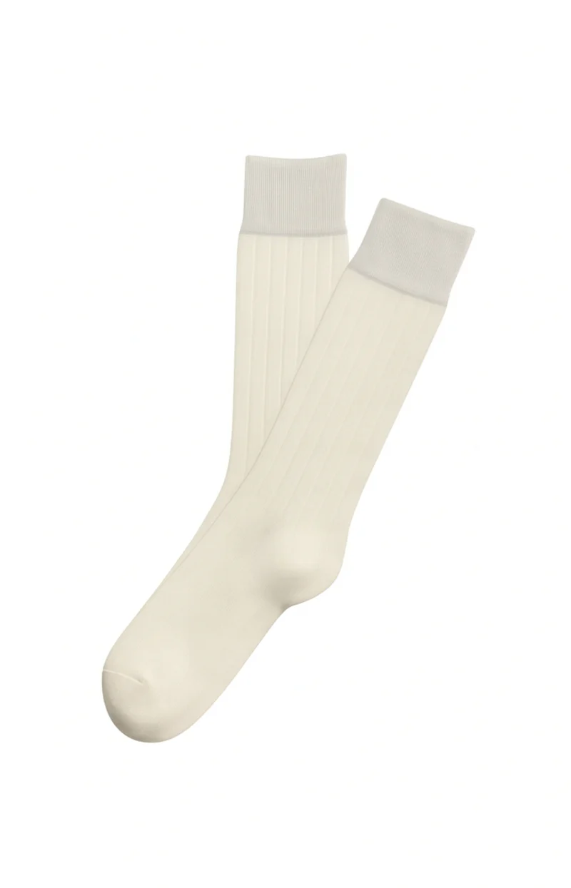 Chaussettes en laine et coton - Amande