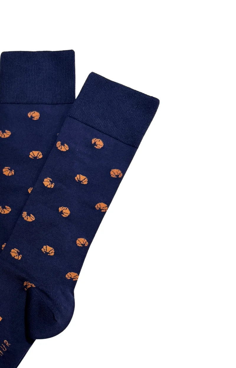 Chaussettes en coton - Croissant Marine