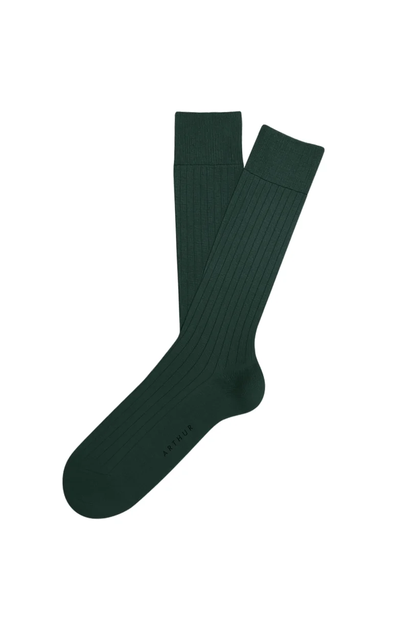 Chaussettes en laine mérinos - Sapin