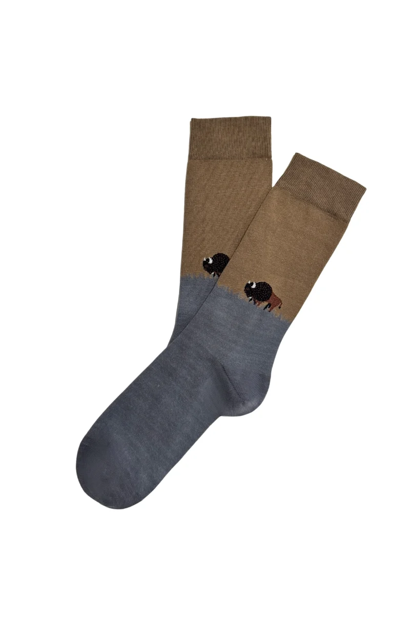 Chaussettes en coton - Bison Caramel