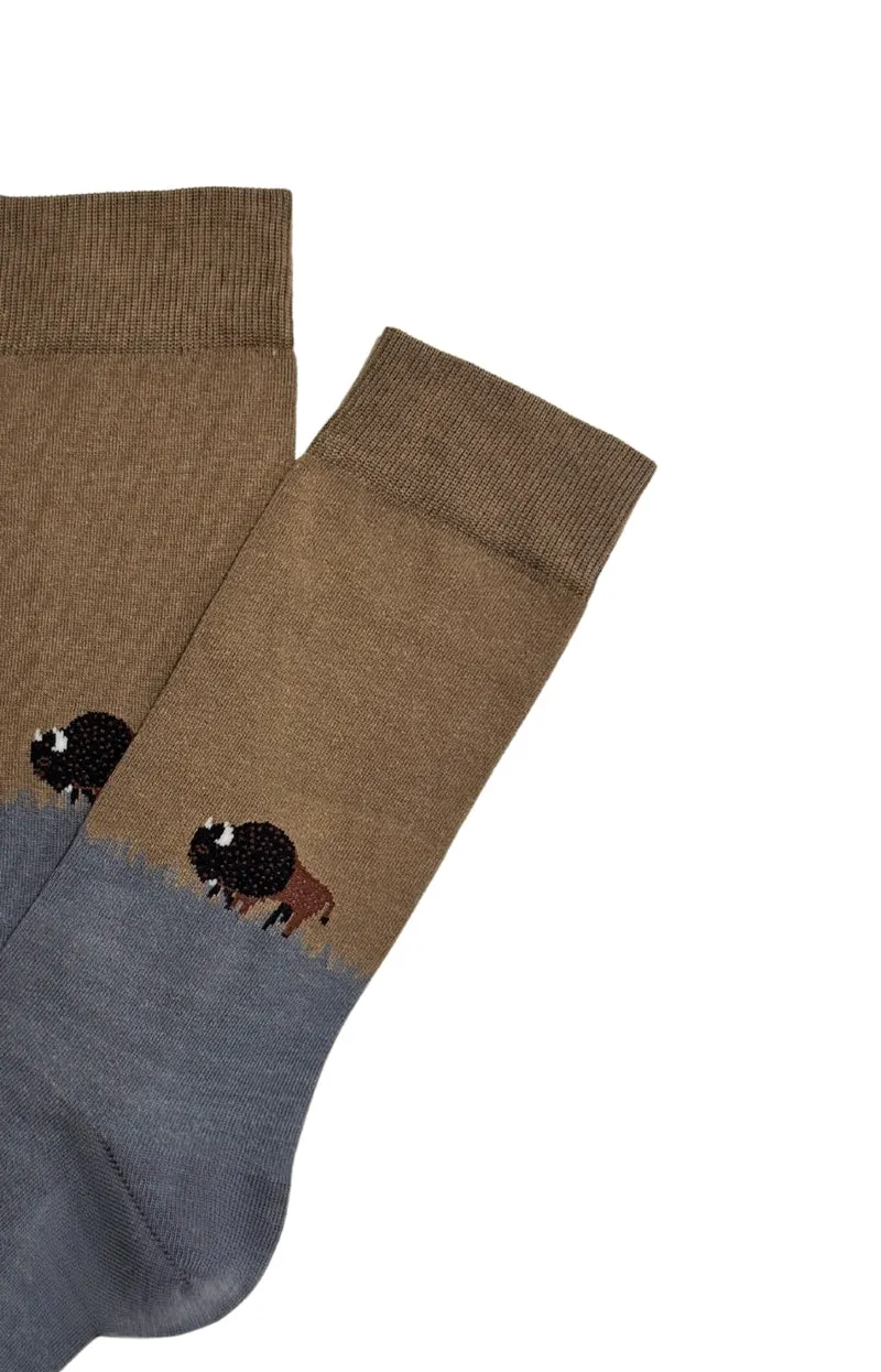 Chaussettes en coton - Bison Caramel