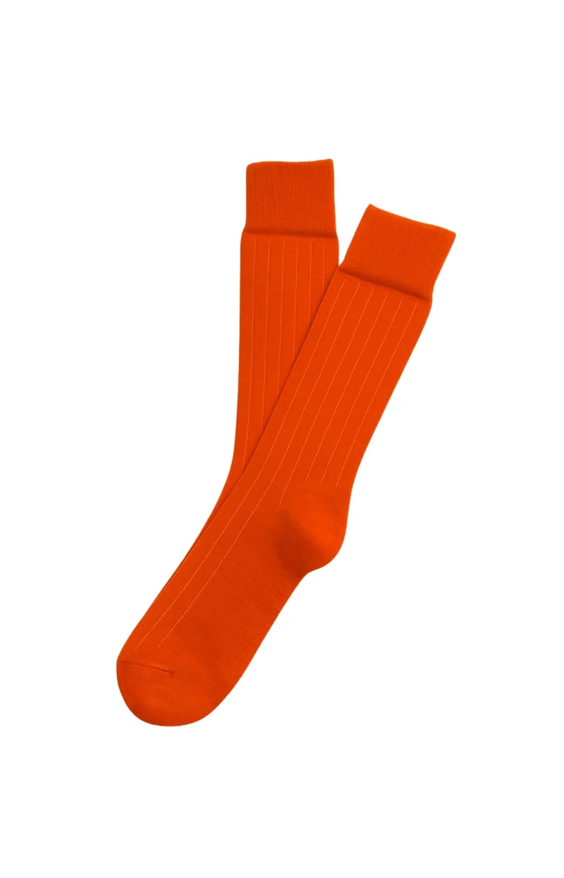 Chaussettes en laine et coton - Rouille