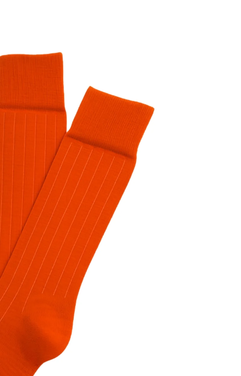 Chaussettes en laine et coton - Rouille
