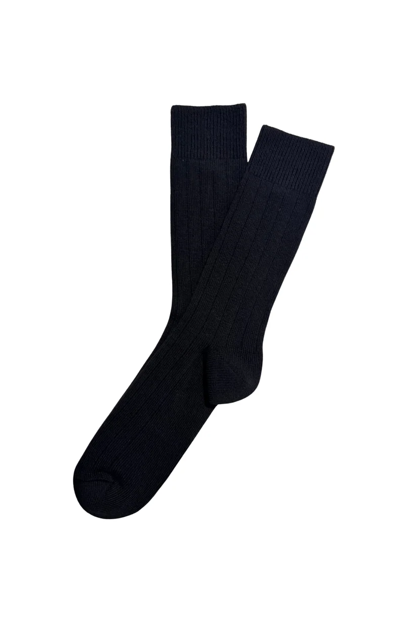 Chaussettes en laine et cachemire - Minuit