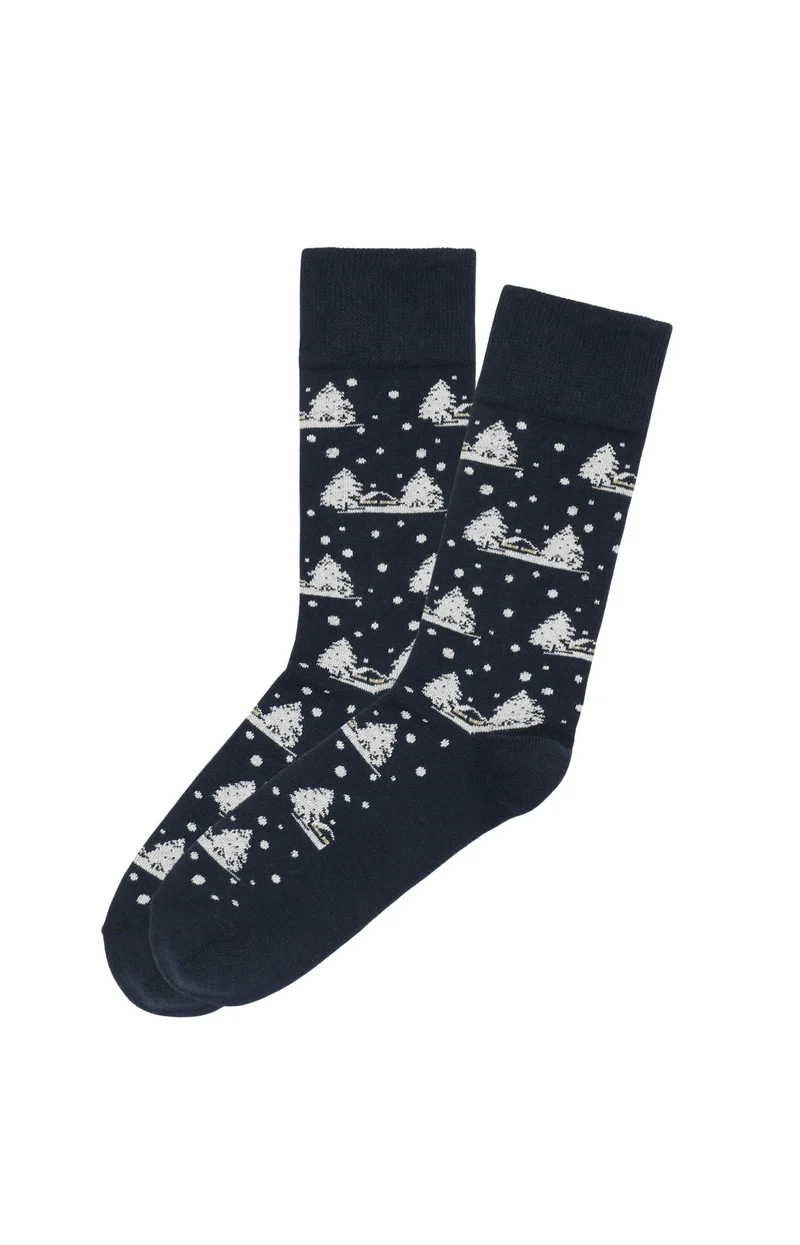 Chaussettes - Sous la neige Marine