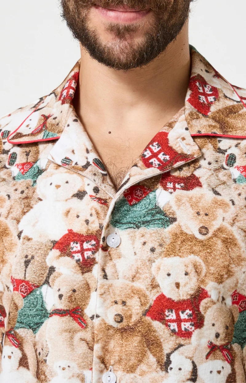 Pyjama boutonné en Pilou des Vosges - Monsieur Teddy