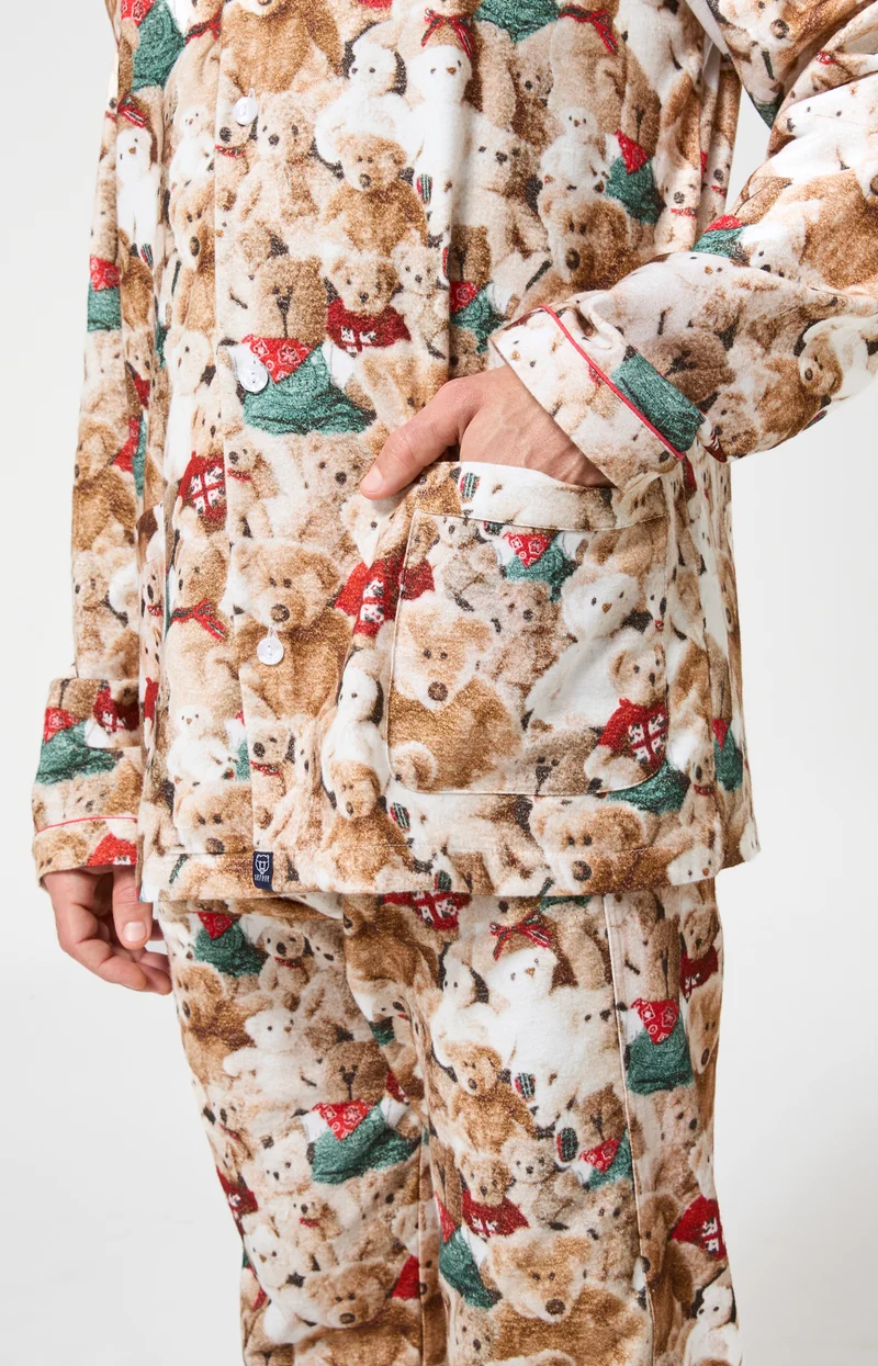 Pyjama boutonné en Pilou des Vosges - Monsieur Teddy