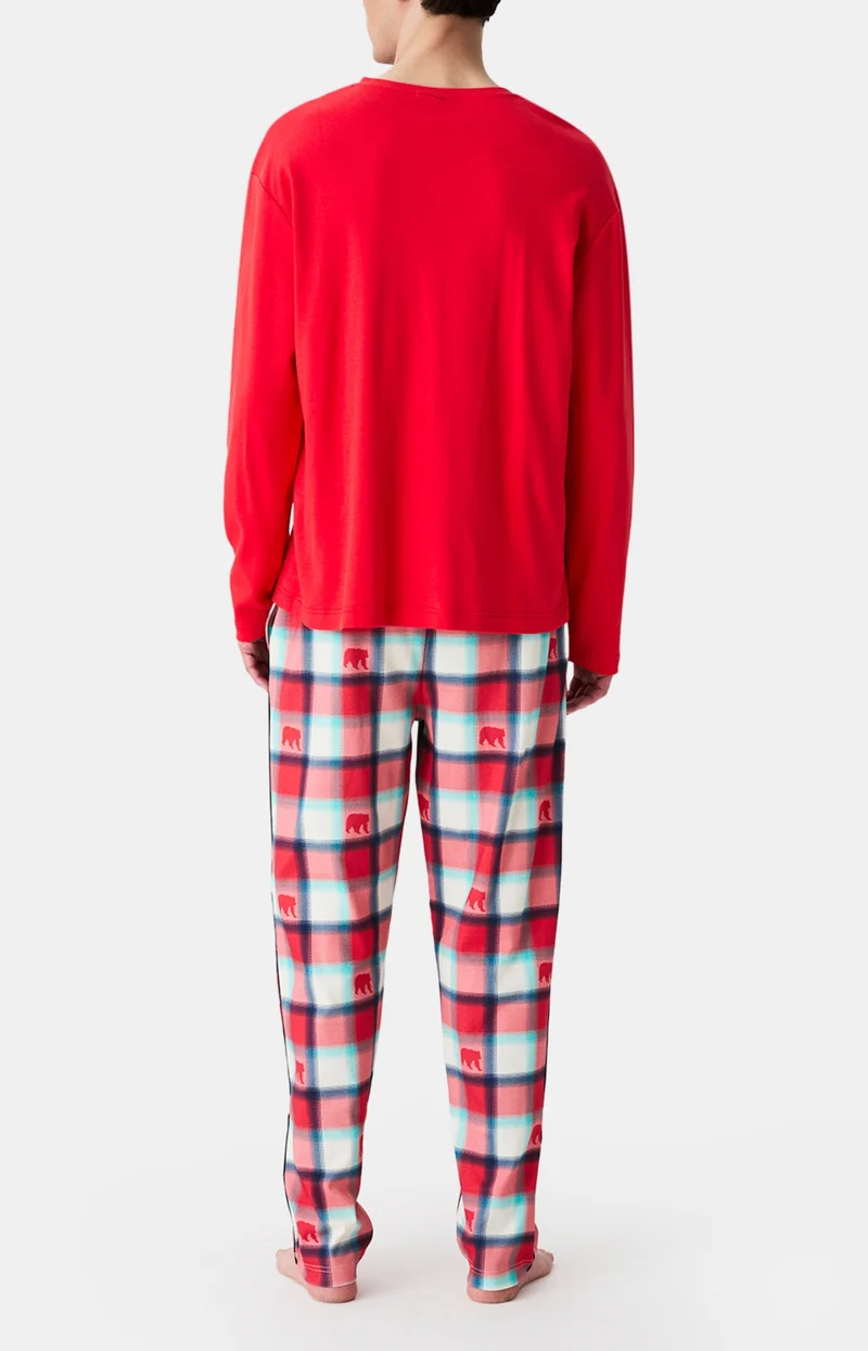Pyjama en jersey de coton épais - Bear Noël