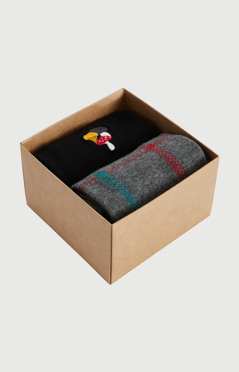 Pack 2 chaussettes en coton - Champignon