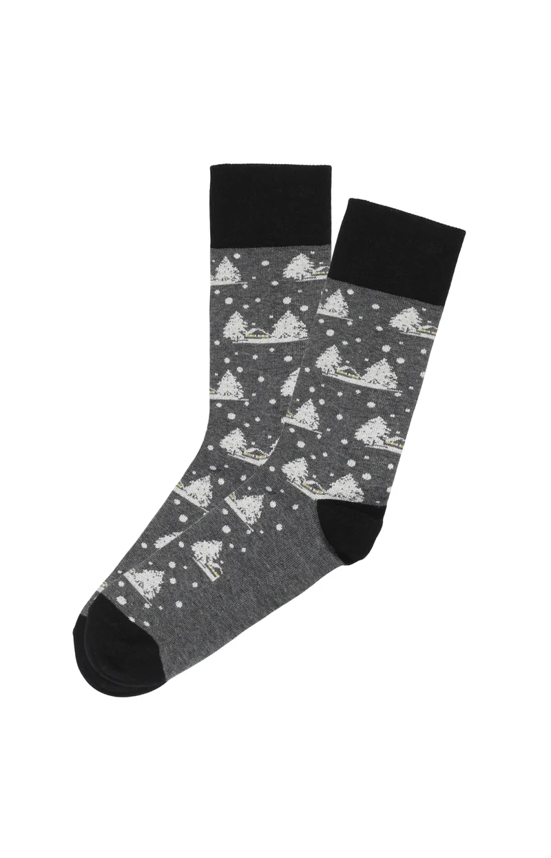 Chaussettes - Sous la neige Gris