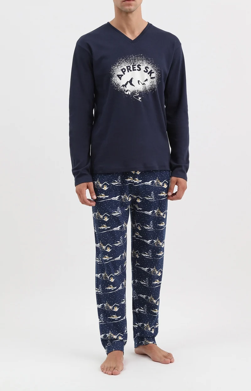 Pyjama en jersey de coton épais - Après ski