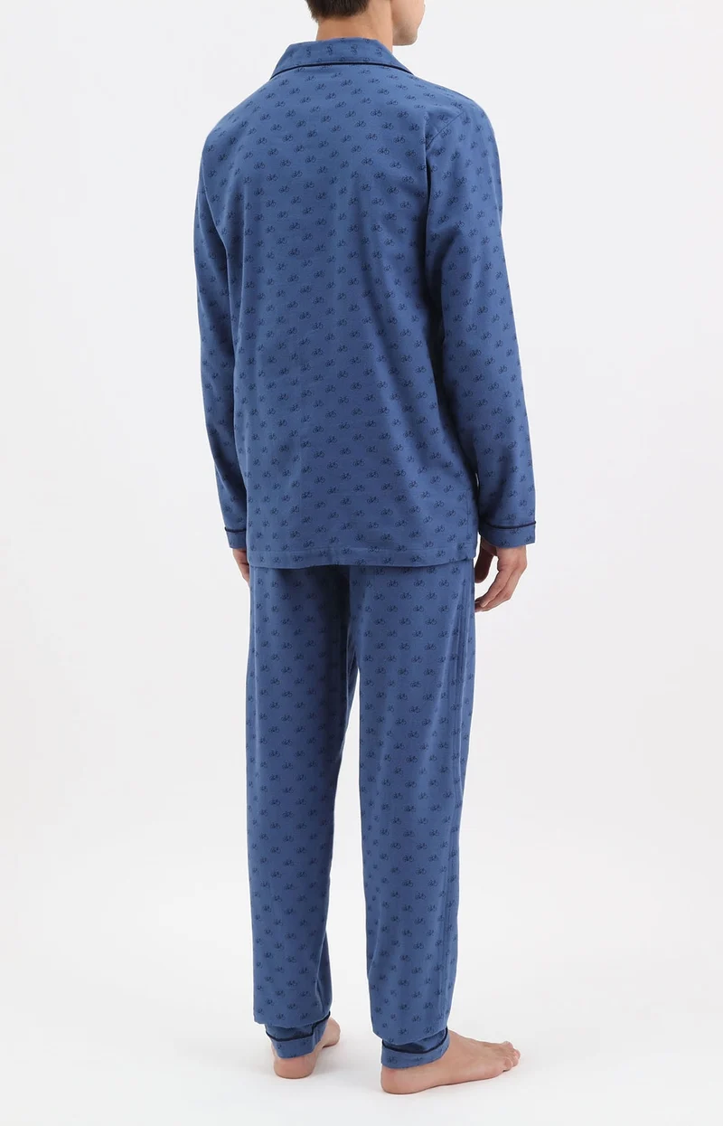 Pyjama boutonné en jersey de coton - Vélo