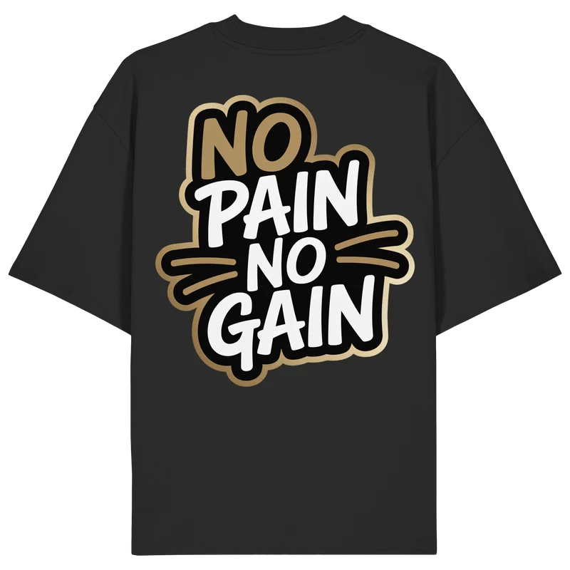 No Pain Gym No4 - Organic Oversize Shirt
