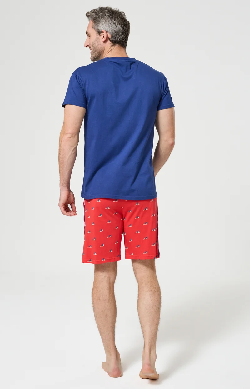 Pyjashort en jersey de coton léger - Les dents de l'amour