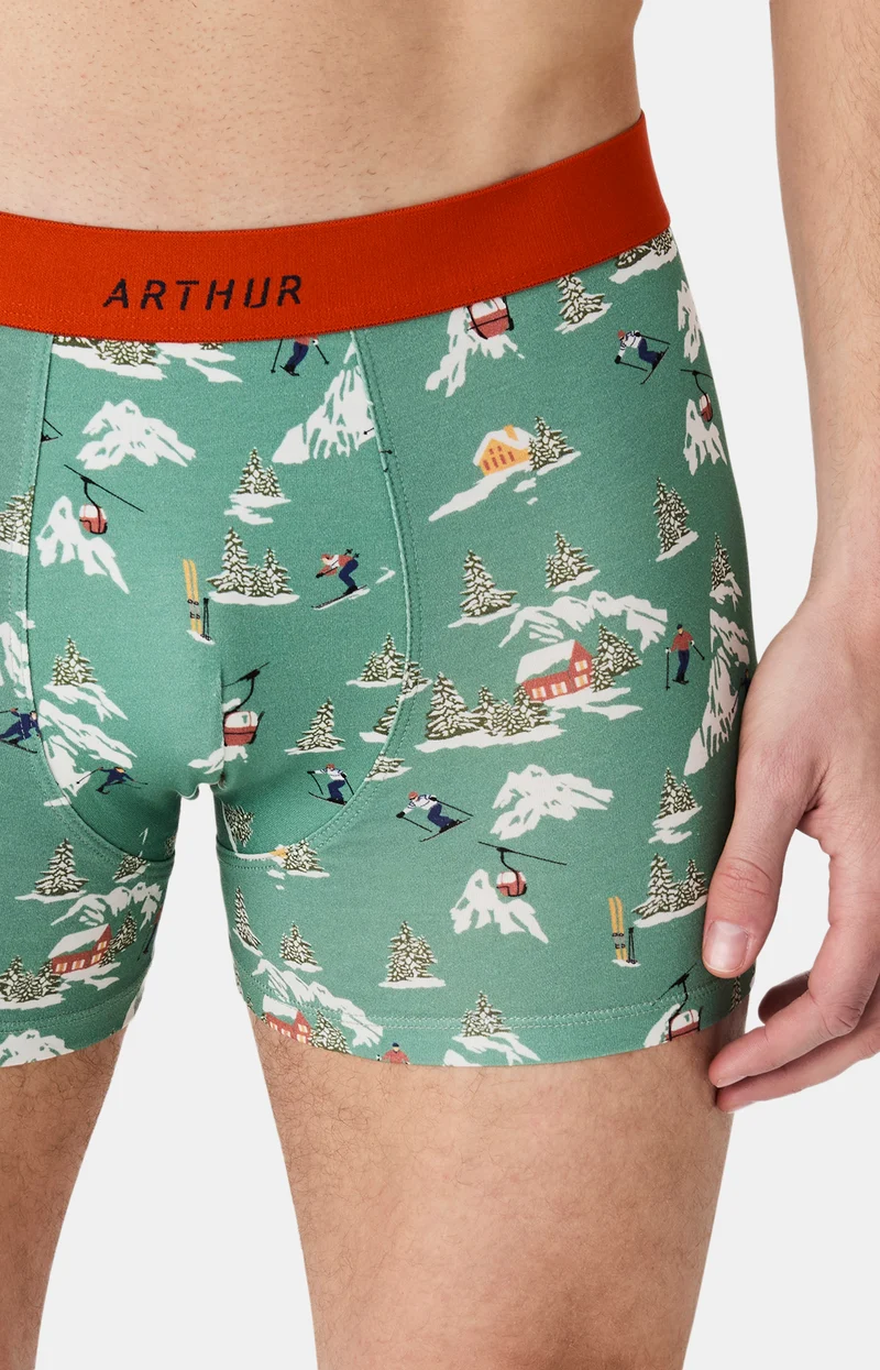 Boxer en jersey de coton - Noël en altitude
