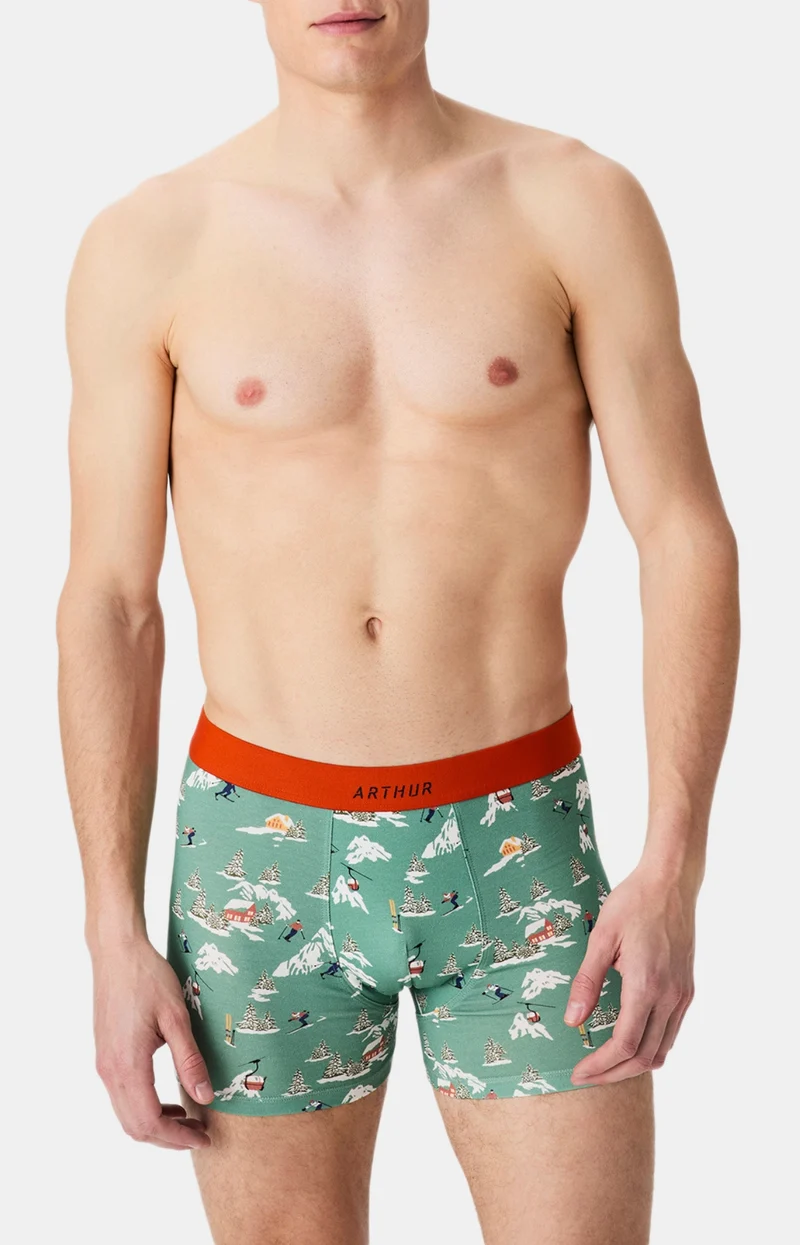 Boxer en jersey de coton - Noël en altitude