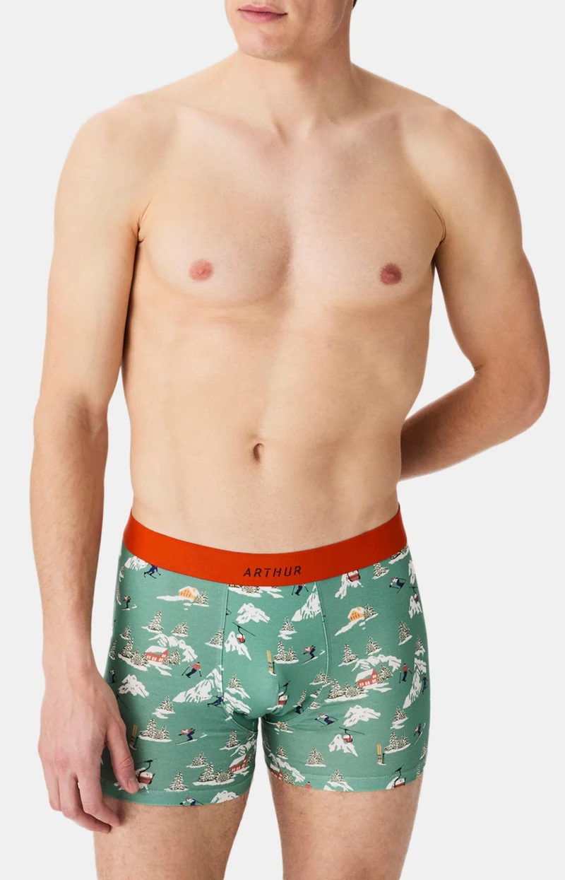 Boxer en jersey de coton - Noël en altitude