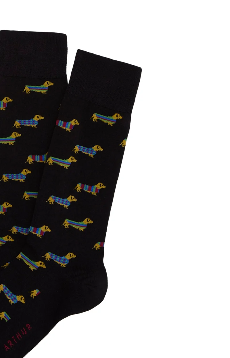 Chaussettes en coton - Teckel Noir