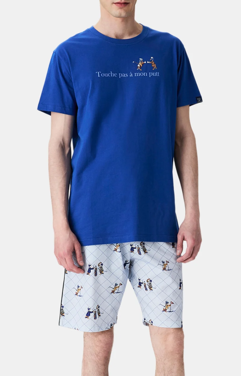 Pyjashort en jersey de coton léger - Touche pas à mon putt